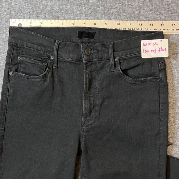 Mother Insider Crop Step Fray Not Guilty Jeans - Women's Size 29 - Black - Picture 9 of 13